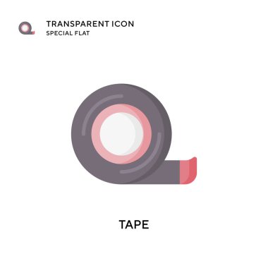 Teyp vektör simgesi. Düz çizim. EPS 10 vektörü.