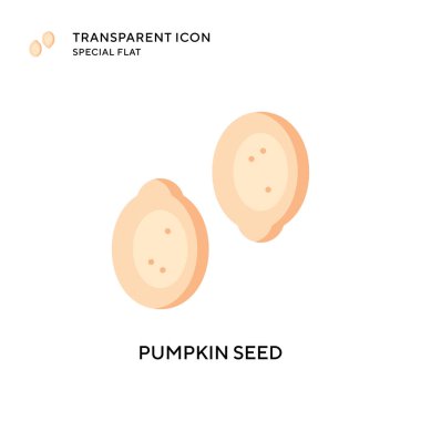 Kabak tohumu vektör simgesi. Düz çizim. EPS 10 vektörü.