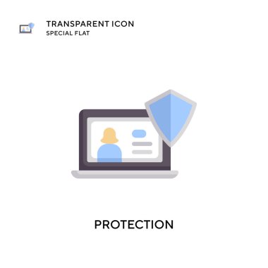 Koruma vektör simgesi. Düz çizim. EPS 10 vektörü.