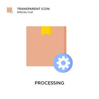 Vektör simgesi işleniyor. Düz çizim. EPS 10 vektörü.