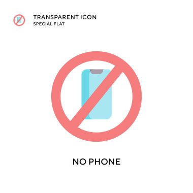 Telefon vektör simgesi yok. Düz çizim. EPS 10 vektörü.