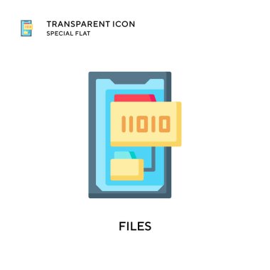 Dosya vektör simgesi. Düz çizim. EPS 10 vektörü.