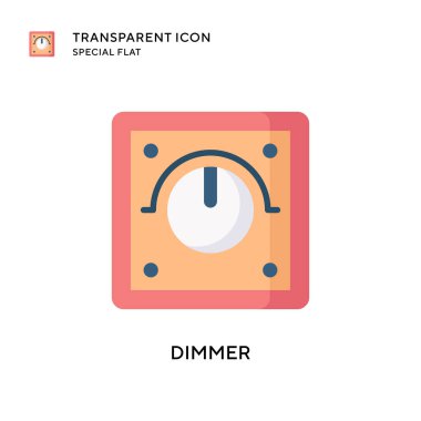 Karartma vektör simgesi. Düz çizim. EPS 10 vektörü.