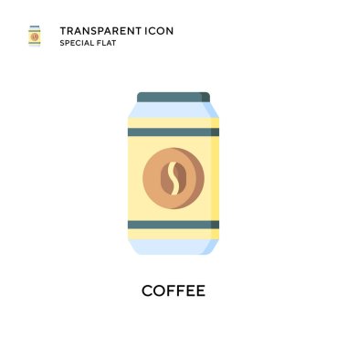 Kahve vektörü ikonu. Düz çizim. EPS 10 vektörü.