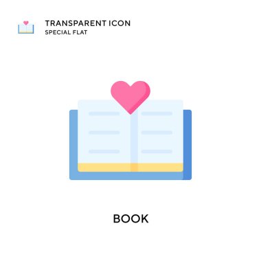 Kitap vektör simgesi. Düz çizim. EPS 10 vektörü.