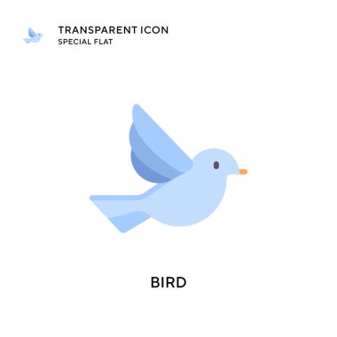 Kuş vektör simgesi. Düz çizim. EPS 10 vektörü.