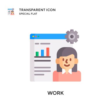 İş vektör simgesi. Düz çizim. EPS 10 vektörü.