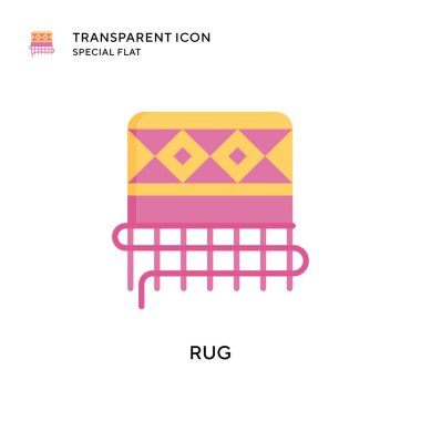 Rug vektör simgesi. Düz çizim. EPS 10 vektörü.