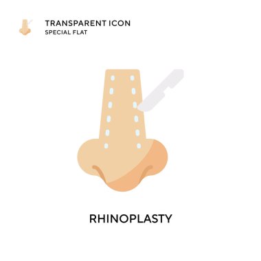 Rhinoplasty vektör simgesi. Düz çizim. EPS 10 vektörü.