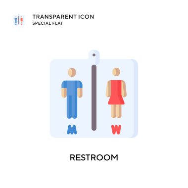 Tuvalet vektör simgesi. Düz çizim. EPS 10 vektörü.