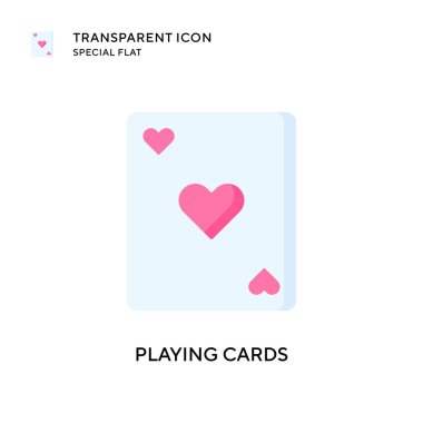 Kart vektör simgesi oynanıyor. Düz çizim. EPS 10 vektörü.