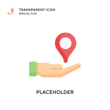 Yer tutucu vektör simgesi. Düz çizim. EPS 10 vektörü.