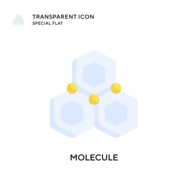 Molekül vektör simgesi. Düz çizim. EPS 10 vektörü.