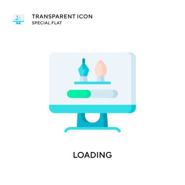 Vektör simgesi yükleniyor. Düz çizim. EPS 10 vektörü.