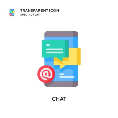 Sohbet vektörü simgesi. Düz çizim. EPS 10 vektörü.