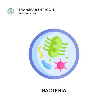 Bakteri vektör simgesi. Düz çizim. EPS 10 vektörü.