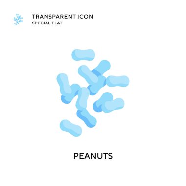 Yer fıstığı vektör simgesi. Düz çizim. EPS 10 vektörü.