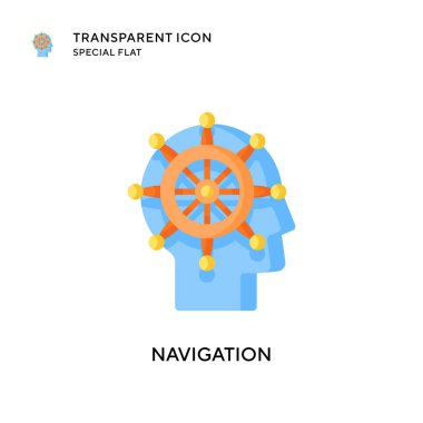 Navigasyon vektör simgesi. Düz çizim. EPS 10 vektörü.