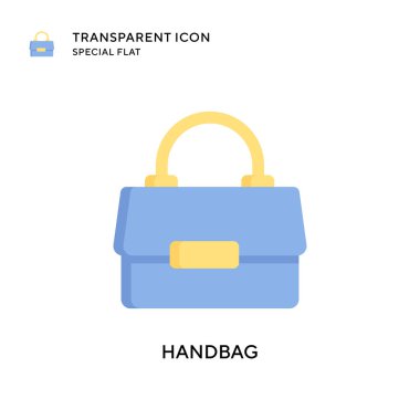 Çanta vektör simgesi. Düz çizim. EPS 10 vektörü.