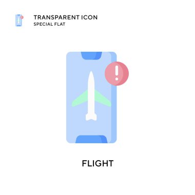 Uçuş vektör simgesi. Düz çizim. EPS 10 vektörü.