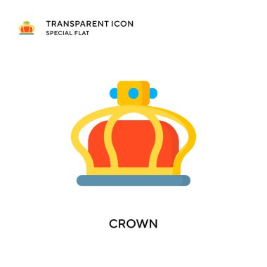 Crown vektör simgesi. Düz çizim. EPS 10 vektörü.