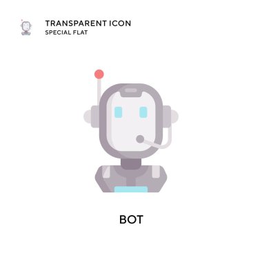 Robot vektör simgesi. Düz çizim. EPS 10 vektörü.