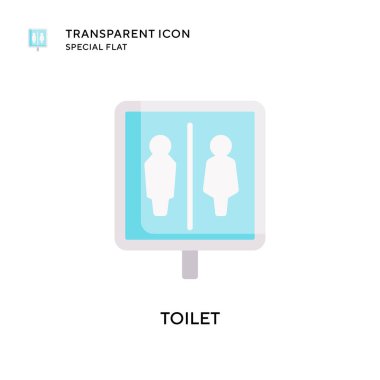 Tuvalet vektörü simgesi. Düz çizim. EPS 10 vektörü.