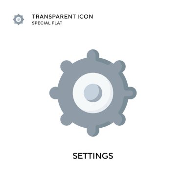 Ayarlar vektör simgesi. Düz çizim. EPS 10 vektörü.