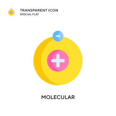 Moleküler vektör simgesi. Düz çizim. EPS 10 vektörü.