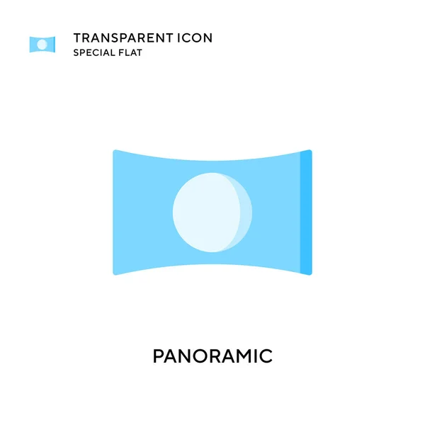Ikona Wektora Panoramicznego Płaska Ilustracja Wektor Eps — Wektor stockowy
