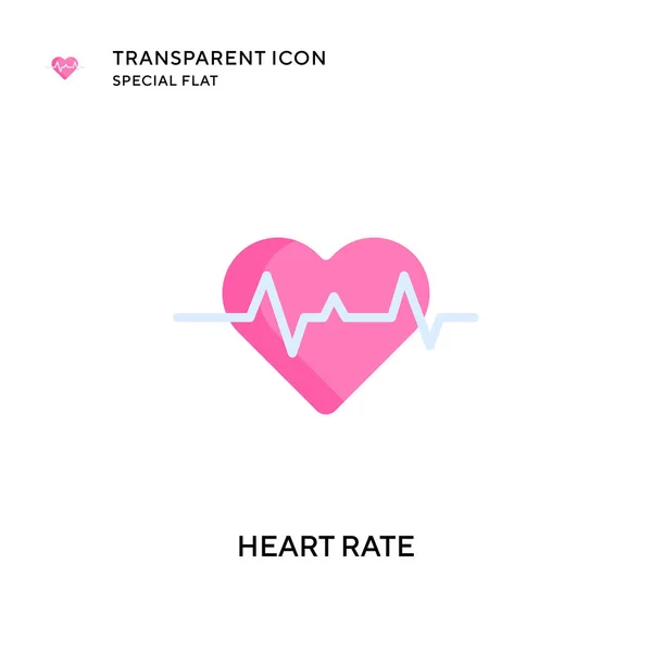 Icône Vectorielle Fréquence Cardiaque Illustration Style Plat Vecteur Eps — Image vectorielle