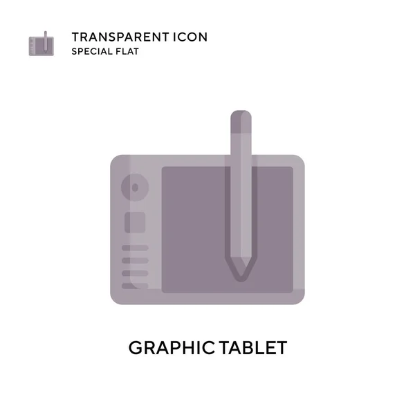 Icône Vectorielle Tablette Graphique Illustration Style Plat Vecteur Eps — Image vectorielle