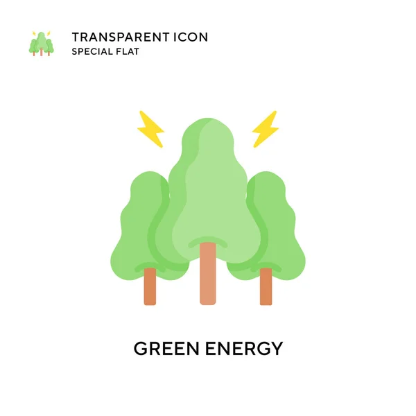 Das Grüne Energie Vektorsymbol Flache Illustration Eps Vektor — Stockvektor