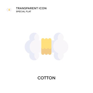 Pamuk vektör simgesi. Düz çizim. EPS 10 vektörü.