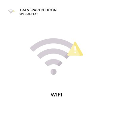 Wifi vektör simgesi. Düz çizim. EPS 10 vektörü.