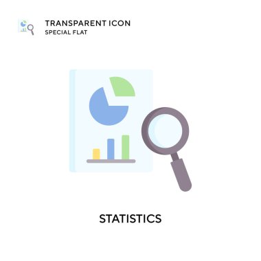 İstatistik vektör simgesi. Düz çizim. EPS 10 vektörü.