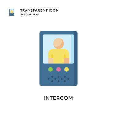 Dahili iletişim vektör simgesi. Düz çizim. EPS 10 vektörü.