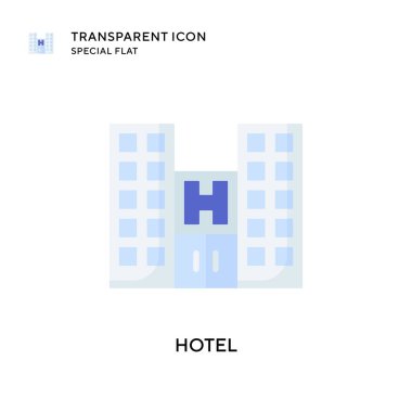 Otel vektör simgesi. Düz çizim. EPS 10 vektörü.