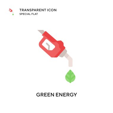 Yeşil enerji vektör simgesi. Düz çizim. EPS 10 vektörü.
