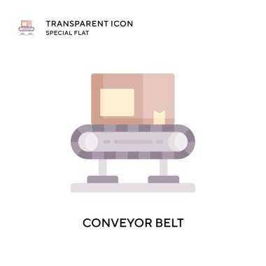 Taşıyıcı şerit vektör simgesi. Düz çizim. EPS 10 vektörü.