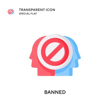 Yasak vektör simgesi. Düz çizim. EPS 10 vektörü.