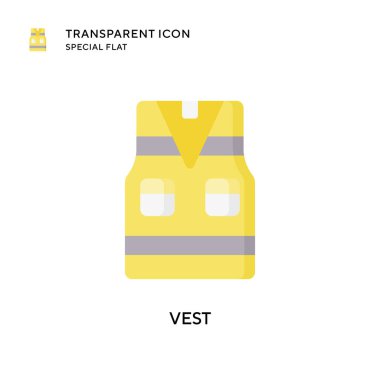 Yelek vektör simgesi. Düz çizim. EPS 10 vektörü.