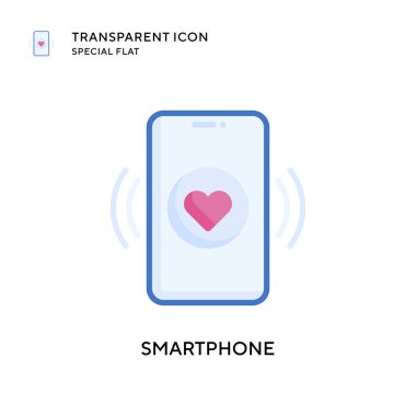 Akıllı telefon vektör simgesi. Düz çizim. EPS 10 vektörü.