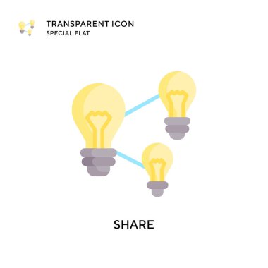 Vektör simgesini paylaş. Düz çizim. EPS 10 vektörü.