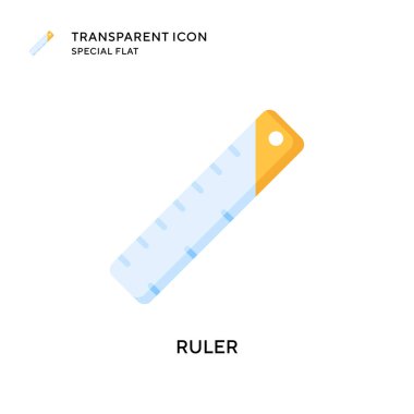 Cetvel vektör simgesi. Düz çizim. EPS 10 vektörü.