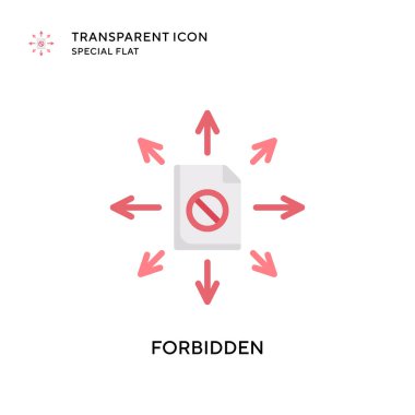 Yasak vektör simgesi. Düz çizim. EPS 10 vektörü.