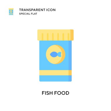 Balık besin ikonu. Düz çizim. EPS 10 vektörü.