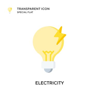Elektrik vektör simgesi. Düz çizim. EPS 10 vektörü.
