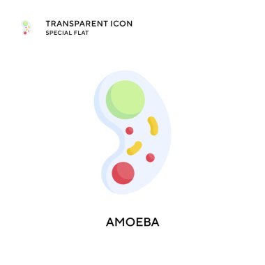 Amoeba vektör simgesi. Düz çizim. EPS 10 vektörü.