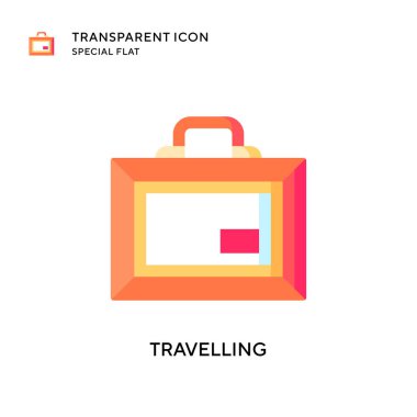 Seyahat vektör simgesi. Düz çizim. EPS 10 vektörü.